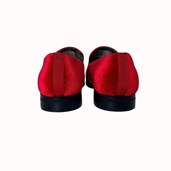 Red Velvet Tuxedo Loafers Size 9 After Midnight Formal Prom Wedding Stage Shoes main image 10